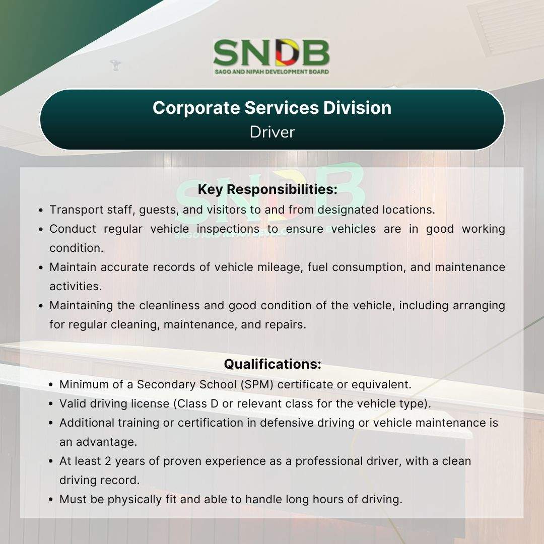 Vacancy for Driver